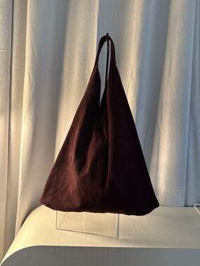 NEW! Suede Slouchy Boho Bag | Burgundy Wine Festival Ready Tote!